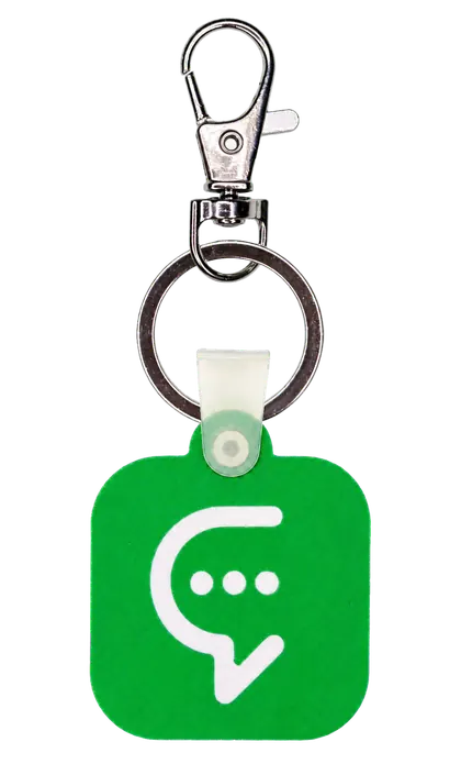 Fresh Green Chat NFC keychain