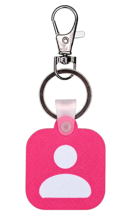 Hot Pink Profile NFC keychain